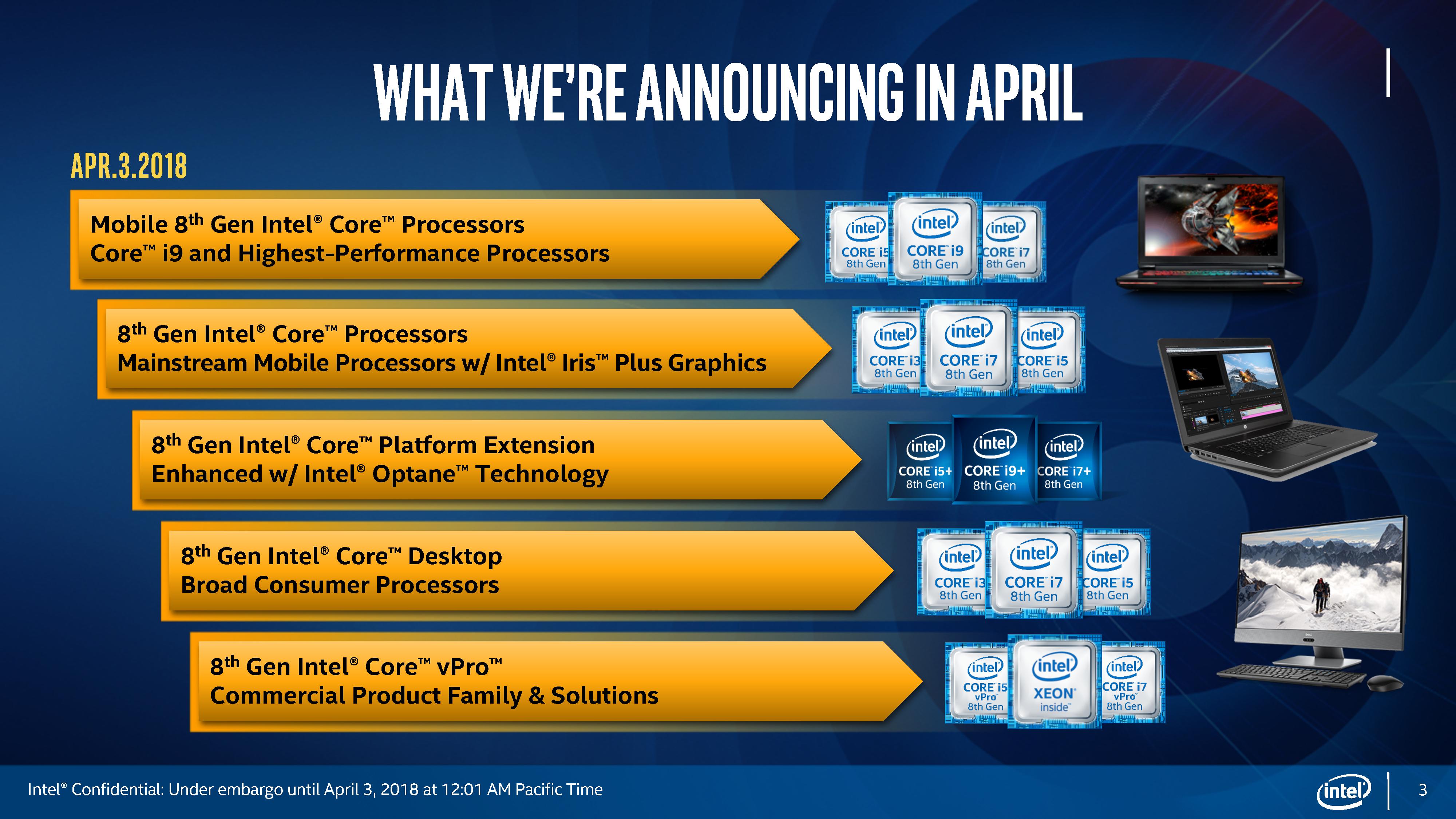 Intel Spring 2018 Slide Deck - Intel Expands 8th Gen Core: Core i9 on
